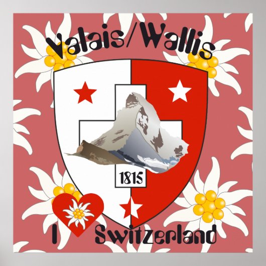 Wallis Wallis Schweiz Suisse Poster (Vorne)