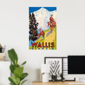 Wallis Zermatt Skigebiet Schweiz Schweizer Alpen Poster (Heimbüro)