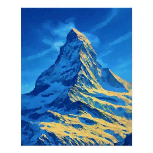 Walliser Alpen Gebirge Poster (Vorderseite)