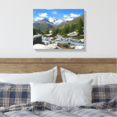 Walliser Alpen Leinwanddruck (Insitu (Schlafzimmer))