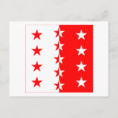 Walliser Flagge Postkarte (Vorderseite)