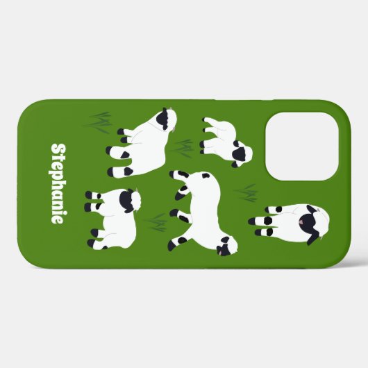 Walliser Schaf Personalisierte Bauern Case-Mate iPhone Hülle (Rückseite (Horizontal))