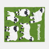 Walliser Schaf Personalisierte Bauern Fleecedecke (Vorderseite (Horizontal))