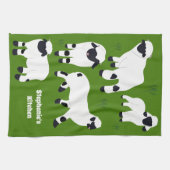 Walliser Schaf Personalisierte Bauern Geschirrtuch (Horizontal)