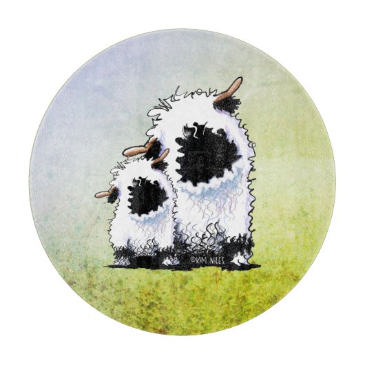 Walliser Schwarznasenschaf Schneidebrett (Vorderseite)