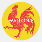 Wallonie Belgien Runder Aufkleber (Vorderseite)