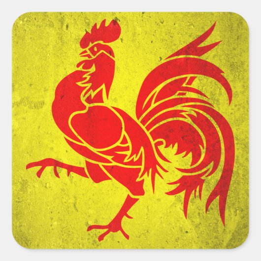 Wallonie Quadratischer Aufkleber (Vorderseite)