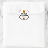 Wallonie Runder Aufkleber (Tasche)