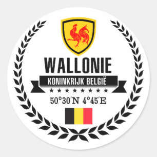 Wallonie Runder Aufkleber