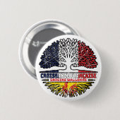 Wallonien Wallonisch Französisch Frankreich Baum W Button (Vorne & Hinten)