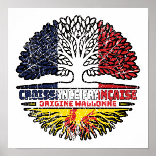 Wallonien Wallonisch Französisch Frankreich Baum W Poster