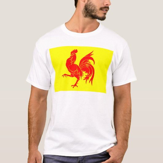 Wallonische (Belgien) Flagge - Drapea Walon T-Shirt (Vorderseite)