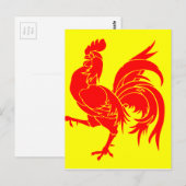 Wallonische Flagge - Drapeau de la Wallonie Postkarte (Vorne/Hinten)