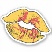 Wallonische Lipstick-Liebe Aufkleber (Vorderseite)