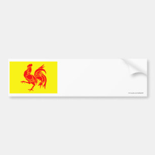 Wallonische Regions-Flagge Autoaufkleber