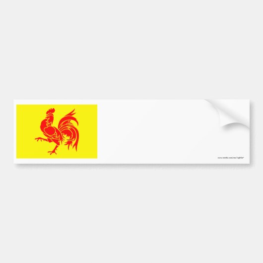 Wallonische Regions-Flagge Autoaufkleber (Vorne)