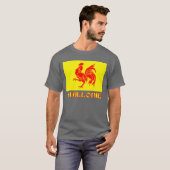 Wallonische Regions-Flagge mit Namen T-Shirt (Vorne ganz)
