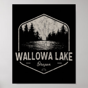 Wallowa Lake Oregon Outdoor Vintage  Poster