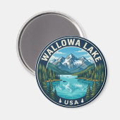 Wallowa Lake USA Magnet (Vorderseite/Rückseite)