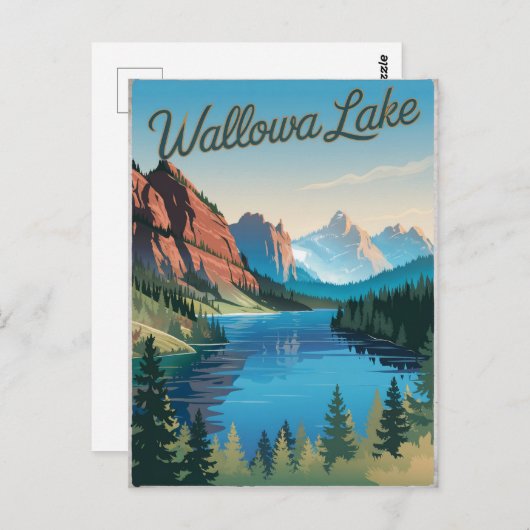 Wallowa Lake Vintag Postkarte (Vorne/Hinten)