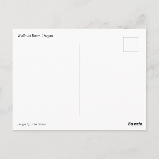 Wallowa River, OR Postkarte (Rückseite)