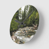 Wallowa River, OR Runde Wanduhr (Winkel)