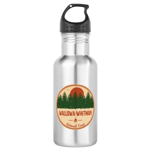 Wallowa-Whitman National Forest Edelstahlflasche (Vorderseite)