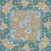 Wallpaper "Cyclamen blue art nouveau" Aufkleber (Vorderseite)