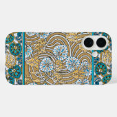 Wallpaper "Cyclamen blue art nouveau" Case-Mate iPhone Hülle (Rückseite (Horizontal))