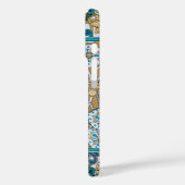 Wallpaper "Cyclamen blue art nouveau" Case-Mate iPhone Hülle (Rückseite / Links)