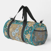 Wallpaper "Cyclamen blue art nouveau" Duffle Bag (Rechte Ecke)