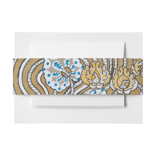 Wallpaper "Cyclamen blue art nouveau" Einladungsbanderole (Vorderseite Beispiel)