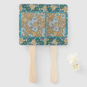 Wallpaper "Cyclamen blue art nouveau" Fächer (Vorne und Hinten)