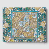 Wallpaper "Cyclamen blue art nouveau" Gästebuch (Rückseite)