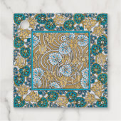 Wallpaper "Cyclamen blue art nouveau" Geschenkanhänger (Vorderseite)