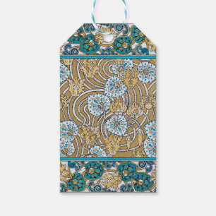 Wallpaper "Cyclamen blue art nouveau" Geschenkanhänger