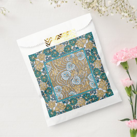 Wallpaper "Cyclamen blue art nouveau" Geschenktütchen (Versiegelt)