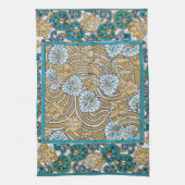 Wallpaper "Cyclamen blue art nouveau" Geschirrtuch (Vertikal)