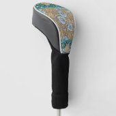 Wallpaper "Cyclamen blue art nouveau" Golf Headcover (angewinkelt)