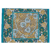 Wallpaper "Cyclamen blue art nouveau" Große Geschenktüte (Rückseite)