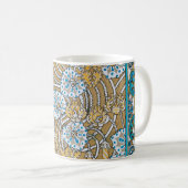 Wallpaper "Cyclamen blue art nouveau" Kaffeetasse (VorderseiteRechts)