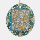 Wallpaper "Cyclamen blue art nouveau" Keramik Ornament (Links)