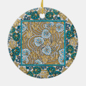 Wallpaper "Cyclamen blue art nouveau" Keramik Ornament (Hinten)