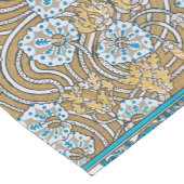 Wallpaper "Cyclamen blue art nouveau" Kurzer Tischläufer (Ecke)