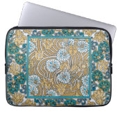 Wallpaper "Cyclamen blue art nouveau" Laptopschutzhülle (Vorderseite)