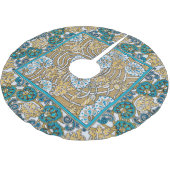 Wallpaper "Cyclamen blue art nouveau" Polyester Weihnachtsbaumdecke (Schrägansicht)