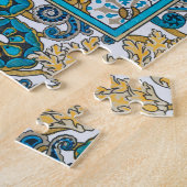 Wallpaper "Cyclamen blue art nouveau" Puzzle (Seite)