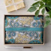 Wallpaper "Cyclamen blue art nouveau" Seidenpapier (Geschenk)