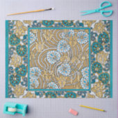 Wallpaper "Cyclamen blue art nouveau" Seidenpapier (Basteln)