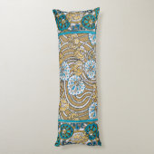 Wallpaper "Cyclamen blue art nouveau" Seitenschläferkissen (Rückseite (Vertikal))